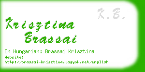 krisztina brassai business card